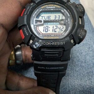 Casio Mudman Digital Sport Watch - Black with Red Buttons
